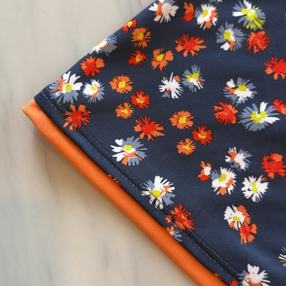 Callaway Blue and Orange Sleeveless V-Neck Sundress - Picture 5 of 10